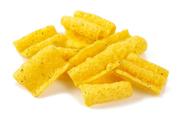 lentil chips isolated on white background
