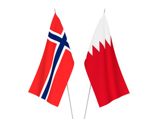 Norway and Bahrain flags