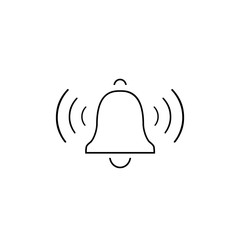 Bell linear vector icon modern flat style