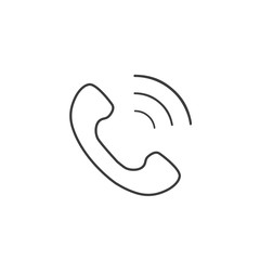 Phone line icon in trendy flat style isolated on white background. Telephone symbol. Vector