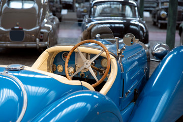 Front of an old vintage car