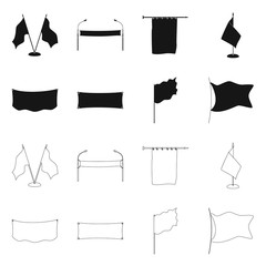 Vector design of texture and presentation icon. Collection of texture and media stock vector illustration.