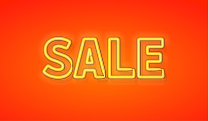 Sale banner background for New Year shopping. Isolated on red background. Vector illustration