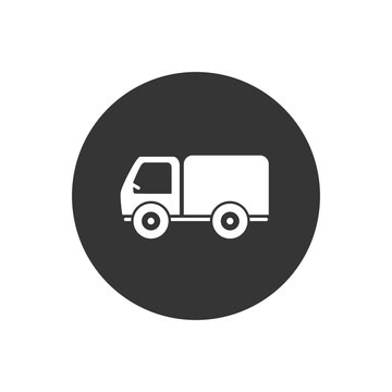 Fast truck. Fast delivery icon. Vector in modern flat style