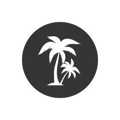 Palm tree silhouette icon. simple flat vector illustration in flat style