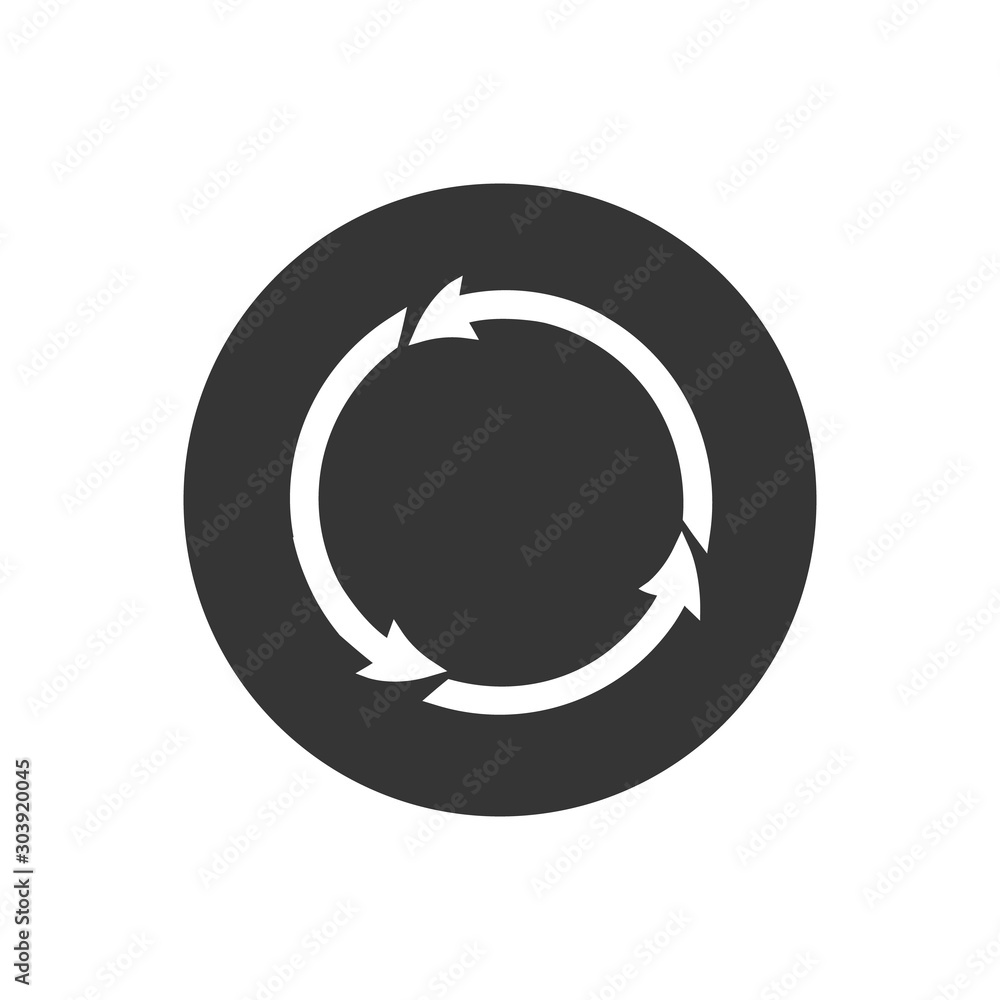 Aufkleber rotation icon vector. rotation or reload symbol icon in flat style