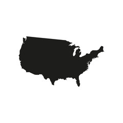 Map of united states of america icon. Isolated.