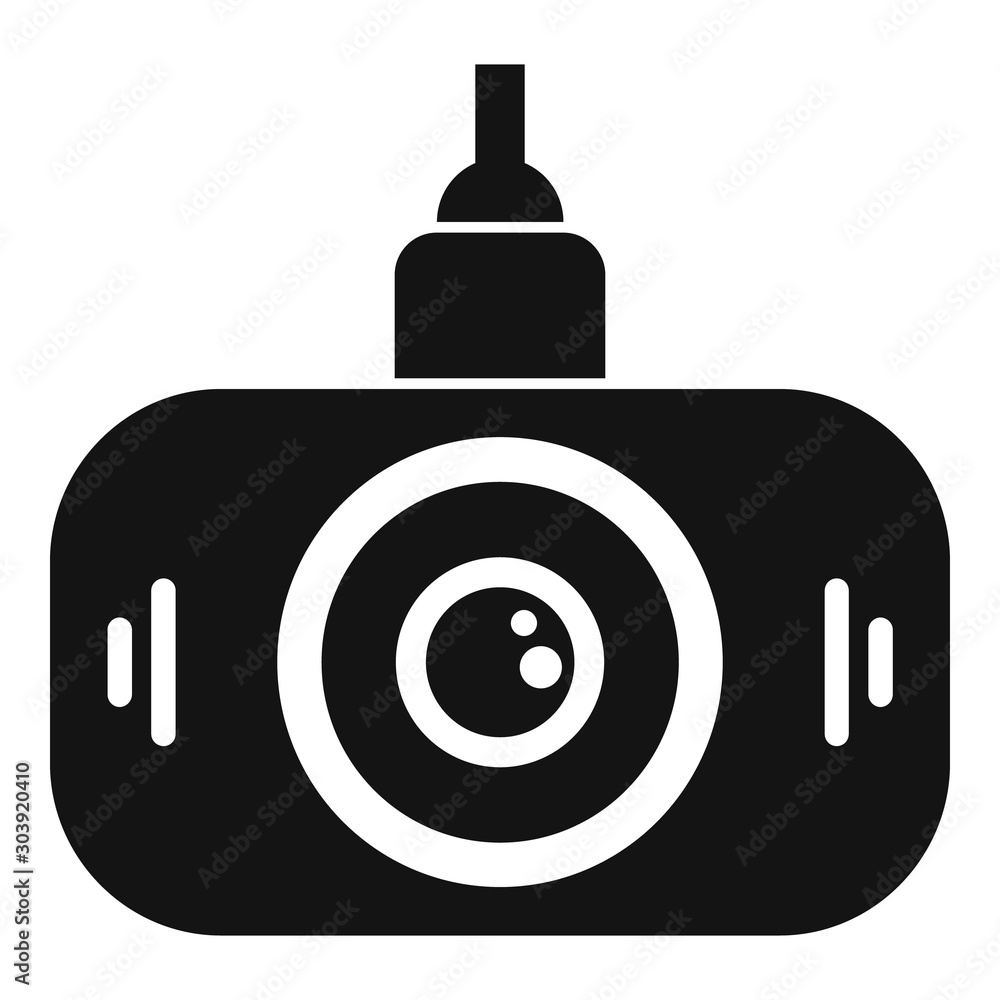 Poster led dvr camera icon. simple illustration of led dvr camera vector icon for web design isolated on wh