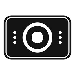 Car registrator dvr icon. Simple illustration of car registrator dvr vector icon for web design isolated on white background