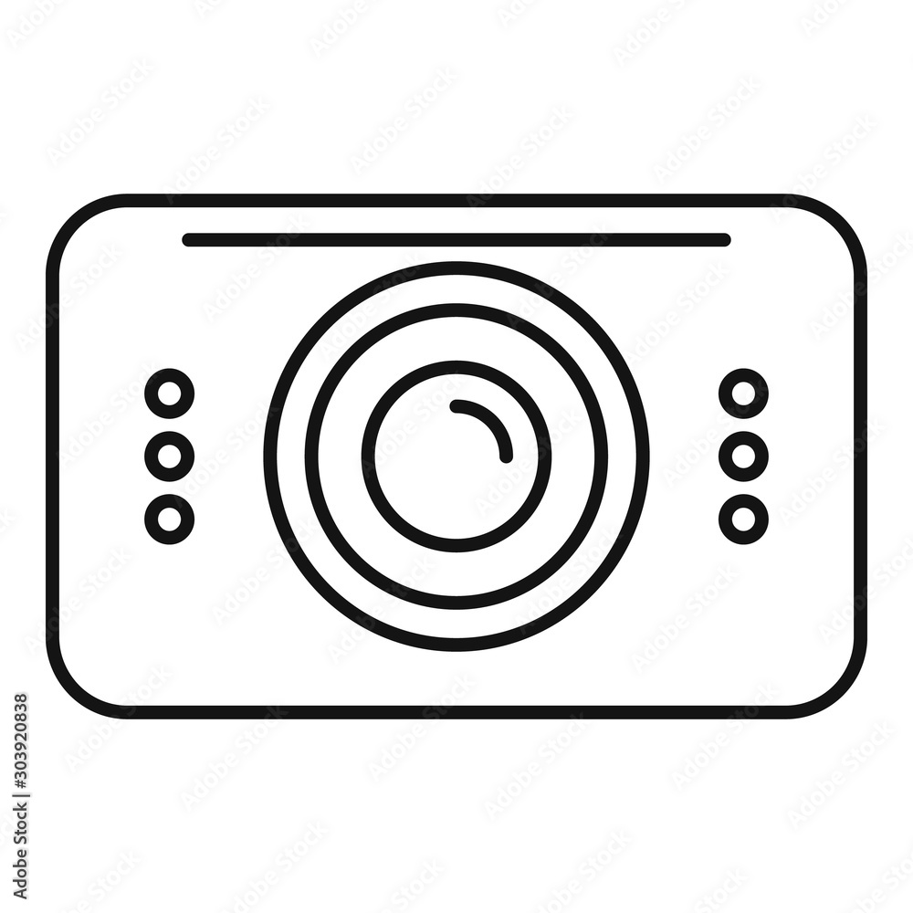 Poster dvr icon. outline dvr vector icon for web design isolated on white background