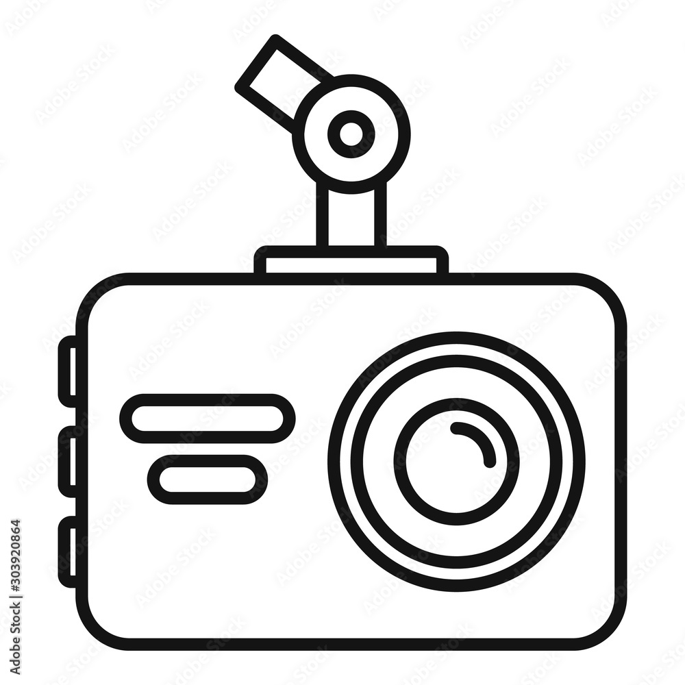 Poster dvr recorder icon. outline dvr recorder vector icon for web design isolated on white background