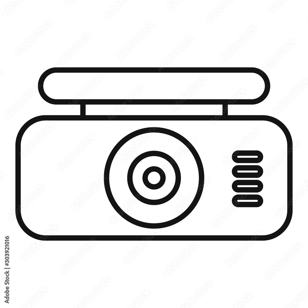 Poster dvr tft screen icon. outline dvr tft screen vector icon for web design isolated on white background