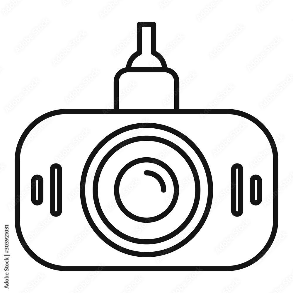 Poster hd dvr recorder icon. outline hd dvr recorder vector icon for web design isolated on white backgroun