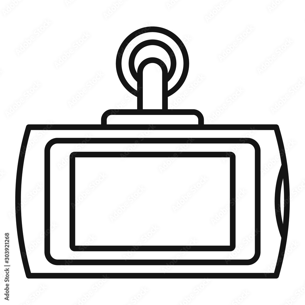 Poster smart car dvr icon. outline smart car dvr vector icon for web design isolated on white background