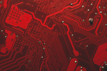 Electronic circuit board abstract background. computer motherboard close up. micro elements of computer. Intelligent technology