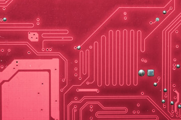 Electronic circuit board abstract background. computer motherboard close up. micro elements of...