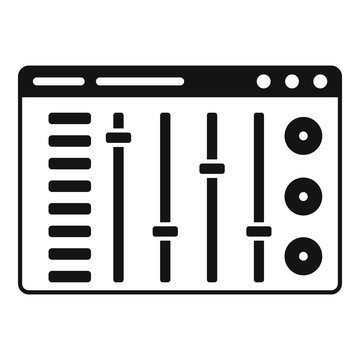 Dj mixer icon. Simple illustration of dj mixer vector icon for web design isolated on white background