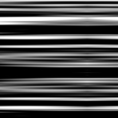 Abstract different white horizontal lines isolated on black background. Print. Frozed blurred motion of bright stripes concept of real TV noise.