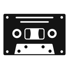 Music cassette icon. Simple illustration of music cassette vector icon for web design isolated on white background