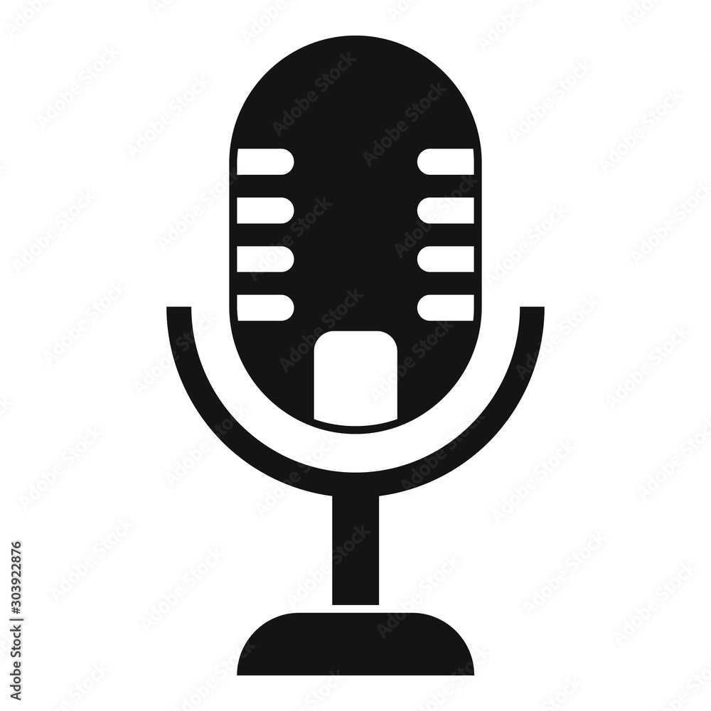 Aufkleber studio microphone icon. simple illustration of studio microphone vector icon for web design isolated