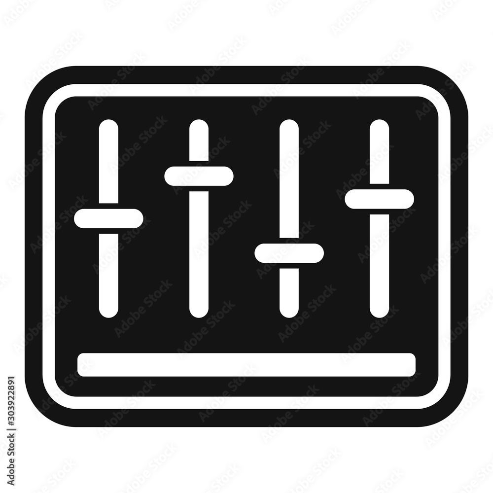 Poster console equalizer icon. simple illustration of console equalizer vector icon for web design isolated