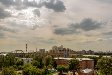 The urban landscape of a small sleeping area in the city