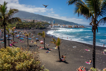 Black beach in Puerto de la Cruz - Tenerife Canary Island