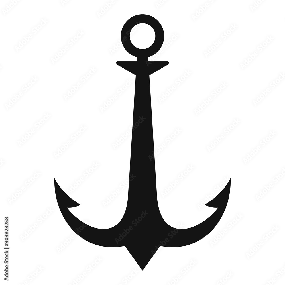 Poster anchor icon. simple illustration of anchor vector icon for web design isolated on white background