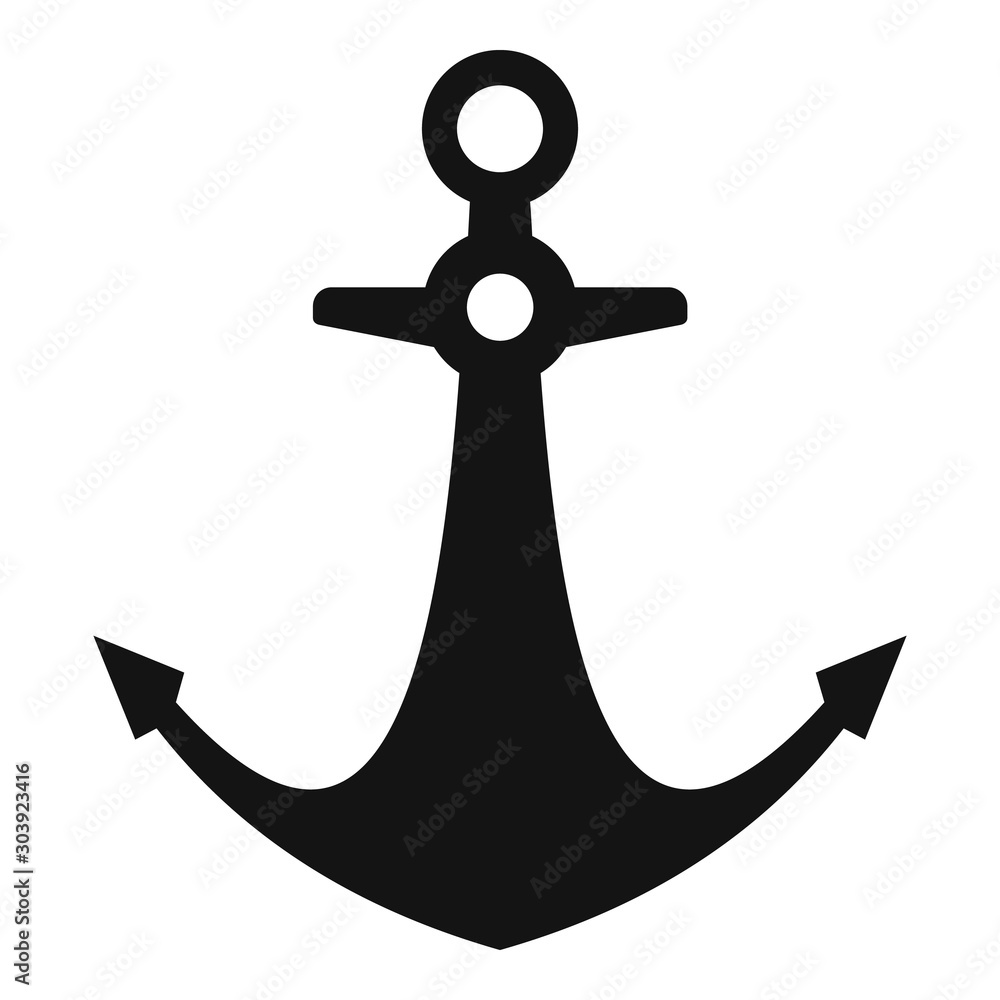 Poster captain anchor icon. simple illustration of captain anchor vector icon for web design isolated on wh