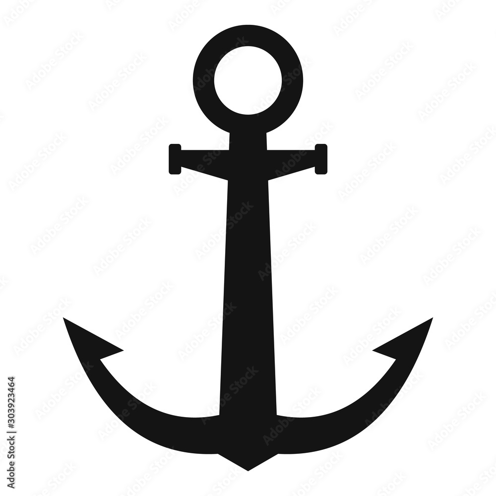 Poster hook anchor icon. simple illustration of hook anchor vector icon for web design isolated on white ba