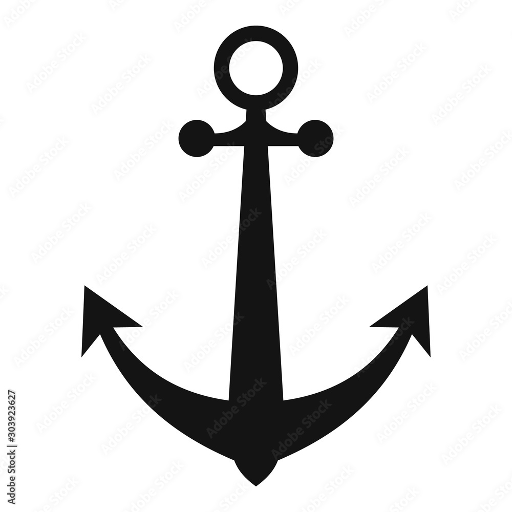 Poster chain anchor icon. simple illustration of chain anchor vector icon for web design isolated on white 
