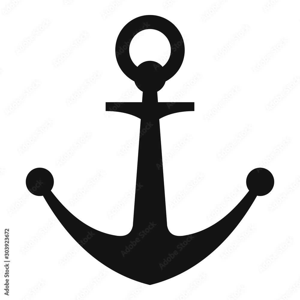 Poster sail anchor icon. simple illustration of sail anchor vector icon for web design isolated on white ba