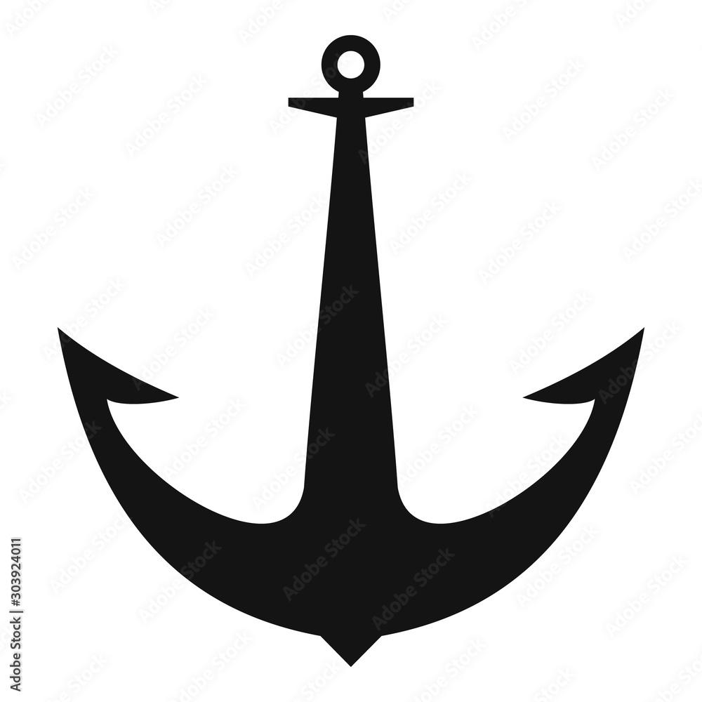 Poster design anchor icon. simple illustration of design anchor vector icon for web design isolated on whit