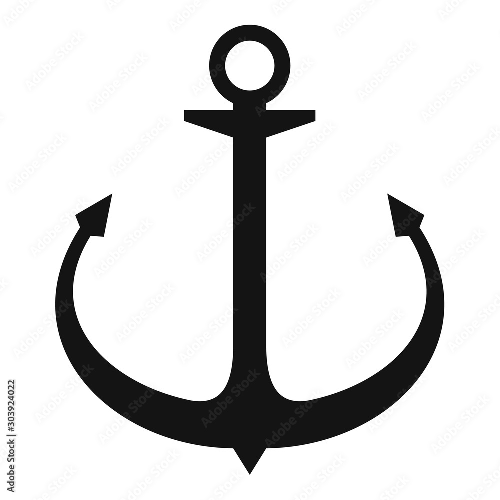 Poster retro anchor icon. simple illustration of retro anchor vector icon for web design isolated on white 