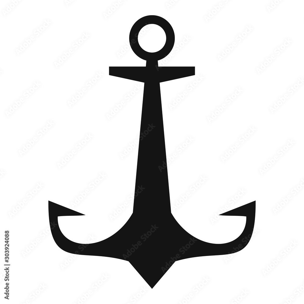 Poster anchor secure icon. simple illustration of anchor secure vector icon for web design isolated on whit