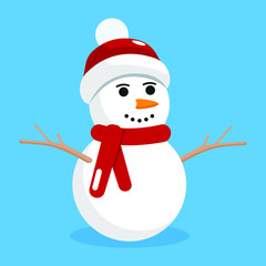 stock vector of cute snowman