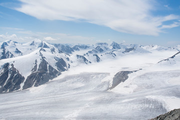 Fototapeta na wymiar Potanin Glacier in Altai mountains, Mongolia