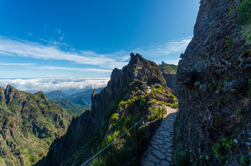 From mountain Pico Arieiro to Pico Ruivo