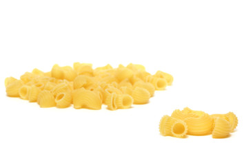 pasta closeup isolated on white background
