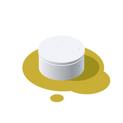 Concrete ring icon in flat style, vector