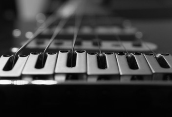 bridge of electric guitar