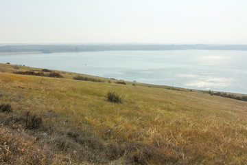 Fototapeta na wymiar Panoramic view of Ogosta Reservoir, Bulgaria