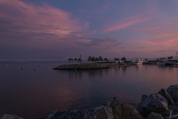mar en el atardecer 