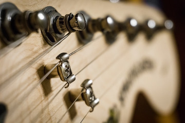 headstock of electric guitar