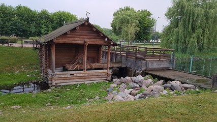 old wooden house in the forest - Moskow park