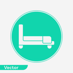 Bed vector icon sign symbol