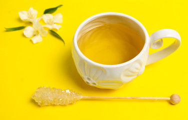 Jasmine herbal tea and brown sugar stick