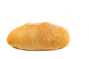 Fresh Homemade bread food from natural flour, good for everyone's breakfast on a white background..