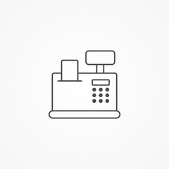 Cash register vector icon sign symbol