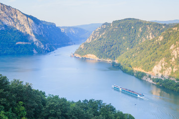 Fototapeta na wymiar Danube river summer landscape